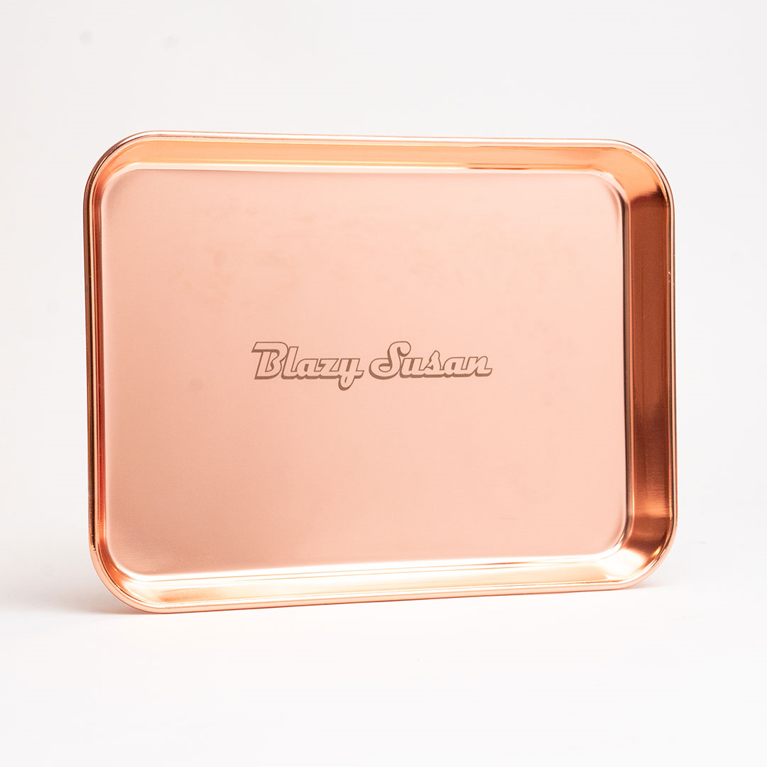 Blazy Susan | Pink stainless steel tolling tray_1